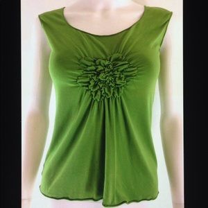 💋Max Studio Sleeveless Ruched Gathered Front Top